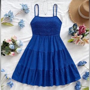 Elegant Blue Women's Casual Dress